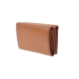 Balenciaga Calfskin Paper Wallet fold Tri Brown